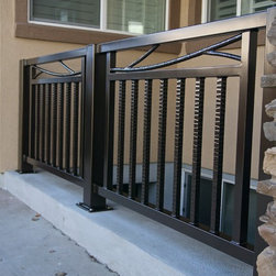 Decorative Hammered Railing - Home Fencing And Gates