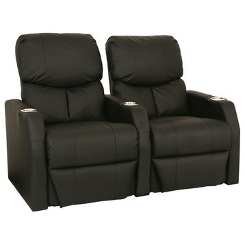 Seatcraft 12006 Theater Seats - Black, Bonded Leather, Power, Row of 2
