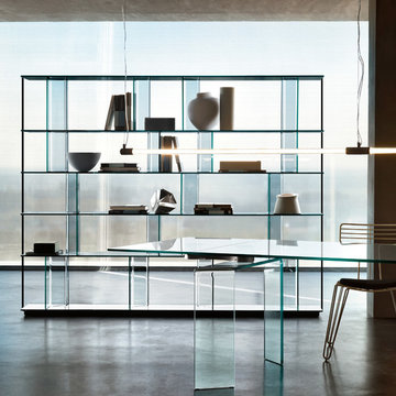 Inori Glass Bookcase by Fiam Italia