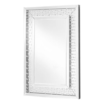 Crystal Mirror Wall Mirror Bathroom Mirror 100x70cm 5mm strength steep Facet 