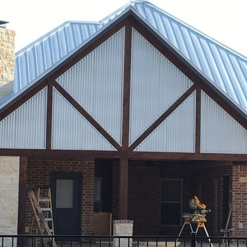 Detail of Metal Inlay and Wood Beams