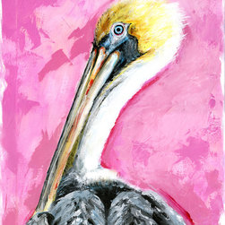 Pelican on Pink - Sold - Fine Art Prints
