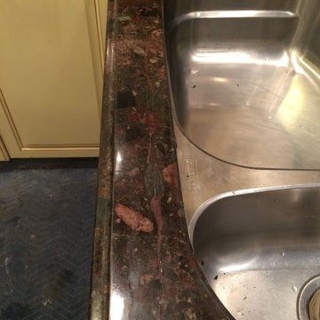Rusting Reinforcement Rod Repair in Granite Countertops
