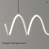 MIRODEMI® Bussigny-près-Lausanne | Nordic Pendant Lamp with a Long Strip, Black, L47.2xh59.1", Trichromatic Light