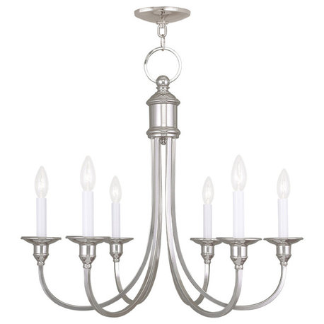 Cranford Chandelier, Polished Nickel