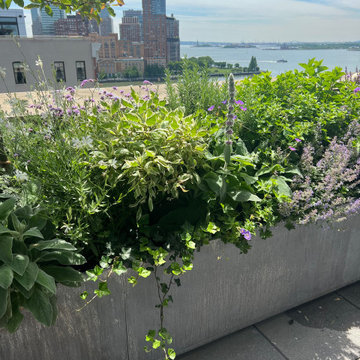 Weather Patina Aluminum Planters