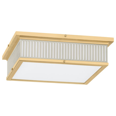 Hudson Valley Lighting Ashdown Flush Mount By Mark D. Sikes, Off-White