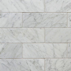 Jet Set Field in Carrara White - Tile