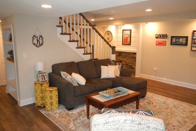 Inspiration for a timeless basement remodel in Kansas City
