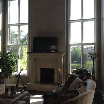 Amhurst Cast Stone Fireplace Mantel