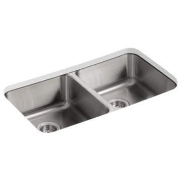 Kohler Undertone 31-1/2" X 18" X 7-3/4" Double-Equal Bowl Kitchen Sink