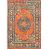 Persian Olivia Area Rug, Rectangle, Orange, 5'x7'5"