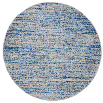 Safavieh Adirondack Adr117D Striped Rug, Blue/Silver, 6'0"x6'0" Round