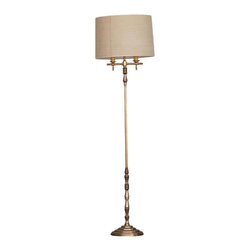 Hollywood Regency Gold-Plated Bronze Floor Lamp - Floor Lamps