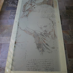Custom Etched Glass - Console Tables