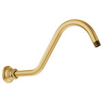 Moen - Moen Shower Arm Brushed Gold, S113BG - Vintage and full of character, Waterhill bath faucets and accessories bring provincial elegance to today's more traditional homes. Period-era details like a gooseneck spout and top finial give each faucet an authentic feel.