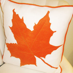 Fall Slipcover for 22"x 22" pillow- Russet - Decorative Pillows