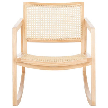 Ettore Rattan Rocking Chair, Natural