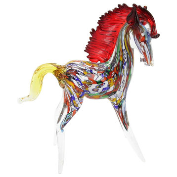 GlassOfVenice Murano Glass Millefiori Horse