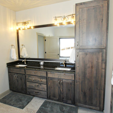 Knotty Alder Bathroom Cabinets, Gooding Idaho