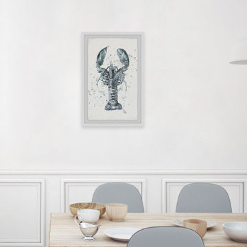 "Mighty Gray Lobster" Framed Painting Print