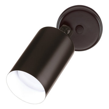75-Watt Single Cylinder Adjustable Security Flood Light, Black