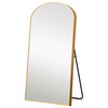 Gold Arched Standing Mirror
