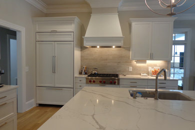 Painted Kitchen with Stained Island