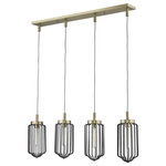 Acclaim Lighting - Acclaim Lighting IN31502AB Reece 4-Light Island Pendant - Reece combines mid-century modern and industrial sReece 4-Light Island Aged Brass *UL Approved: YES Energy Star Qualified: YES ADA Certified: n/a  *Number of Lights: Lamp: 4-*Wattage:60w Medium Base bulb(s) *Bulb Included:No *Bulb Type:Medium Base *Finish Type:Aged Brass