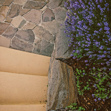 Lavender and Concrete Staircase