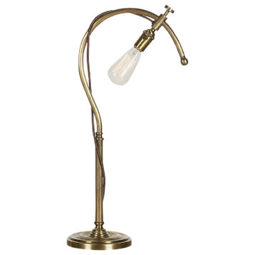 Solid Brass Curved Table Lamp | Andrew Martin Cartographer