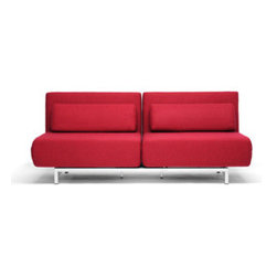 Cloud Convertible 2-Seater Sofa in Red - Futons