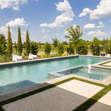 Geometric Pool and Leveled Spa