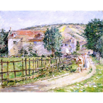 Theodore Robinson Road by the Mill, 20"x25" Wall Decal