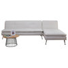 Palmdale Convertible Sectional Sofa Bed, Ivory