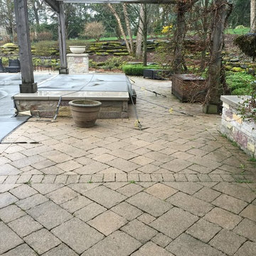Pool Patio Brick Pavers BEFORE Pressure Washing in Bloomfield Hills, Michigan