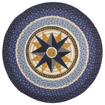 Compass Round Patch Rug