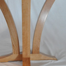 Cherry Pedestal Table with Maple Inlay - Dining Tables