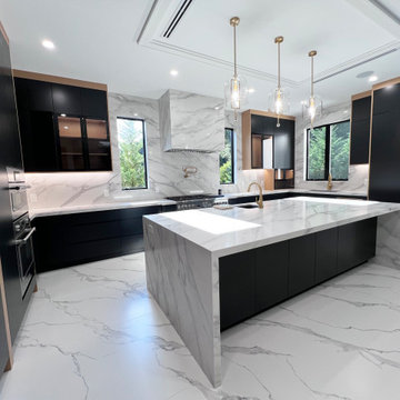 Paramus, NJ Ultra Modern Black And Light Oak Kitchen Project