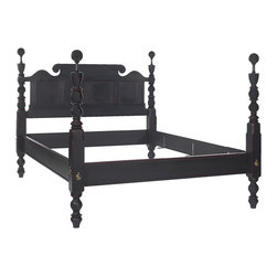 Bristol Lowpost Bed with Panelled Headboard - Beds