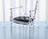 Global Views Marilyn Acrylic Arm Chair, Pewter Gray