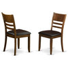 East West Furniture Kenley 5-piece Wood Dining Set with Leather Seat in Espresso