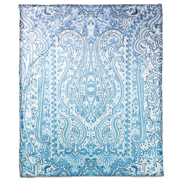 Blue Sketched Tapestry 50x60 Fleece Blanket