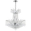 Posh 11 Light Down Chandelier With Chrome Finish