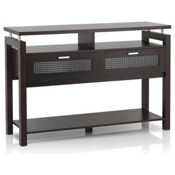 Furniture of America Tayler Contemporary Wood Storage Console Table in Espresso