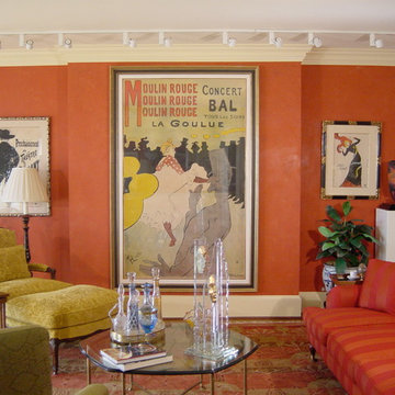 Orange venetian plaster