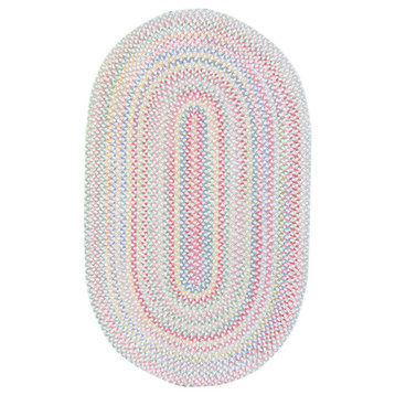Baby's Breath Braided Oval Rug, Natural 11'4"x14'4"