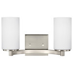 Generation Lighting Collection - Sea Gull Lighting 2-Light Wall/Bath, Brushed Nickel - Blubs Not Included