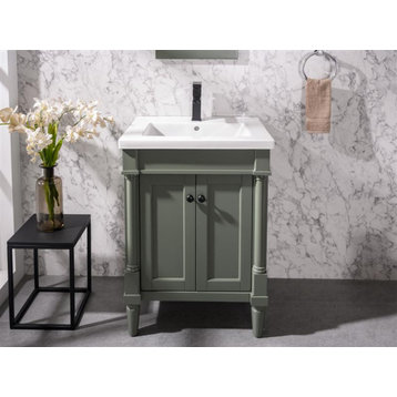 24" Pewter Green Sink Vanity