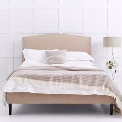 The Scarlett - Studded Headboard Upholstered Bed - Panel Beds